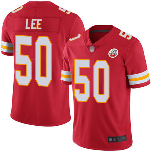 Men Kansas City Chiefs #50 Lee Darron Red Team Color Vapor Untouchable Limited Player Nike NFL Jersey